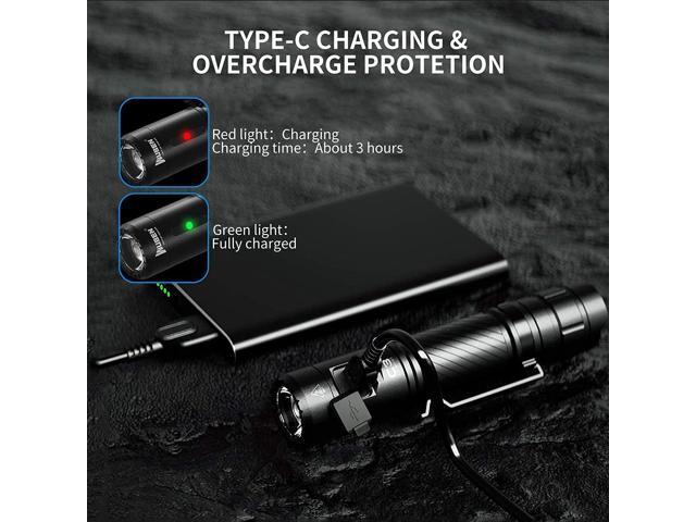 WUBEN C3 Flashlight 1200 High Lumens Rechargeable Flashlights 6 Modes Super Bright LED Tactical Flashlight IP68 Pocket EDC Flash Light for Camping,...
