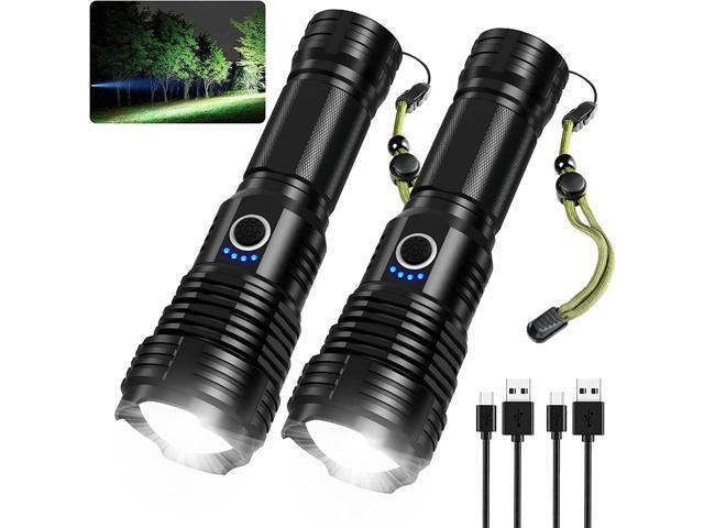 Sigoobal Rechargeable Flashlights High Lumens, 200000 Lumens Super Bright Led Flashlight with 5 Modes,Waterproof Powerful Flashlight Max 12 Hours.