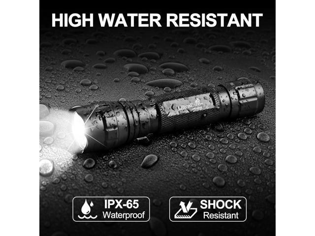 ULTRAFIRE Tactical Flashlight with Holster, Single Mode LED Flashlight 1000 High Lumen Duty Flashlights with Belt Holster and Charger, Bright Small...