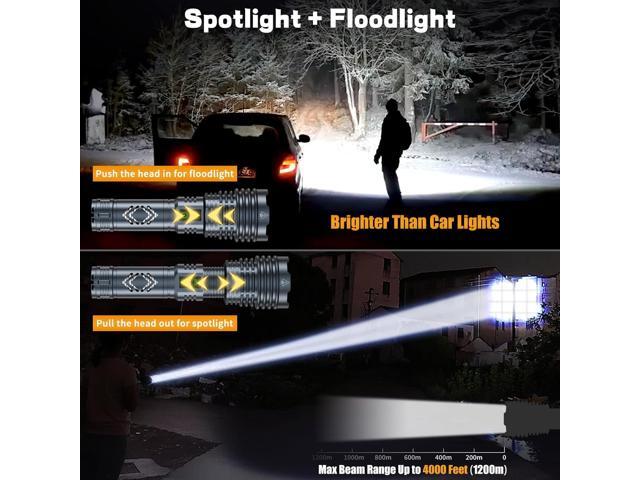 Rechargeable Flashlights 1500000 High Lumens,Super Bright LED Flashlight,Tactical Powerful Waterproof Handheld Flashlights with Zoomable 6...