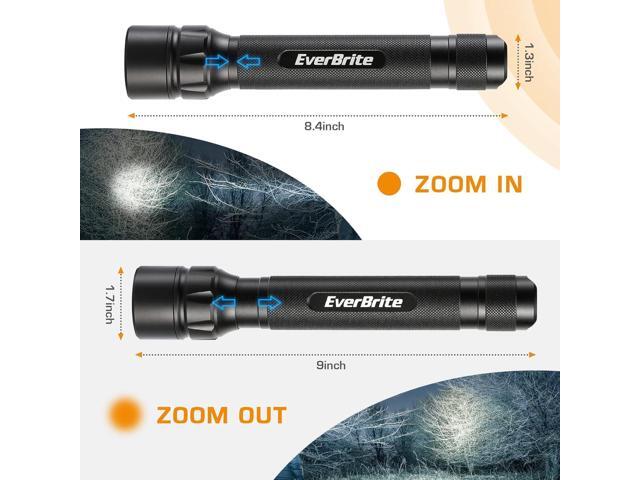 EverBrite Ultra Bright Tactical Flashlight, 600 Lumen Zoomable Adjustable Focus, 4 Light Modes, Heavy-Duty Aluminum Flashlight for Hurricane...