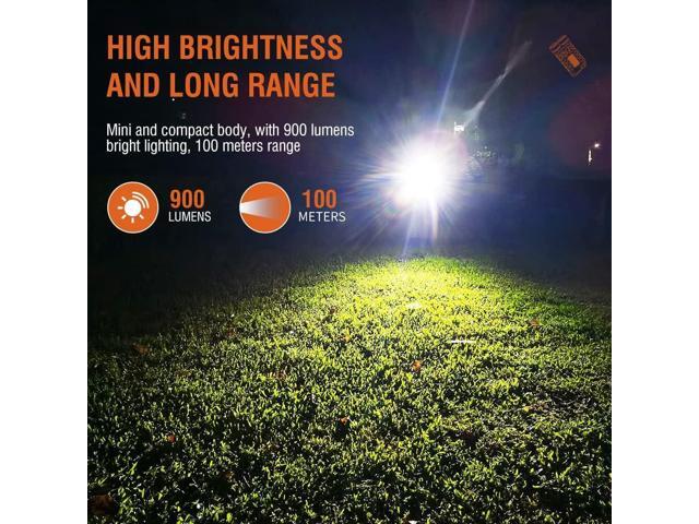 BORUIT V3 Small Powerful EDC Flashlight with Red UV Blue Light -Super Bright 900LM Rechargeable Mini Pocket LED Keychain Flash Light - 10 Mode,...
