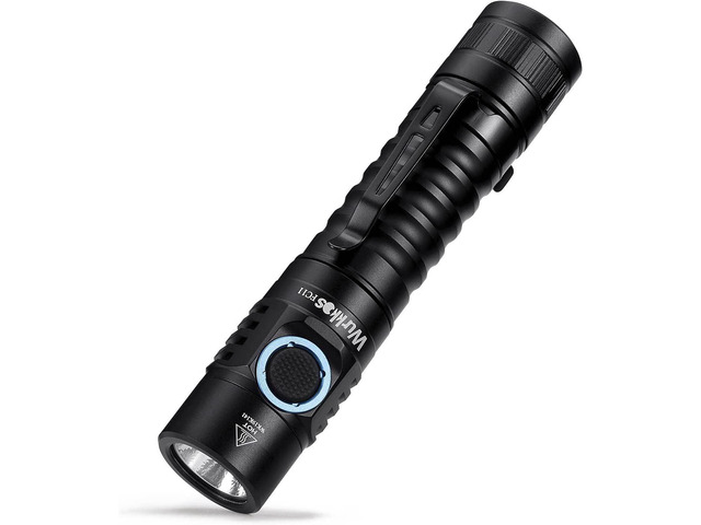 wurkkos Pocket LED Flashlight, High 90CRI Ultra Bright Max 1300 Lumen Mini Flashlight with Standard USB A-C Cable,IP67 Waterproof,Magnetic Tailcap,...
