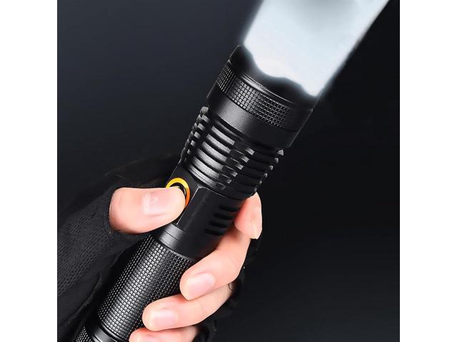 600000 Hign Lumen Handheld Flashlight Rechargeable LED Tactical Flashlight with 5 Modes Waterproof for Camping Hiking Outdoor Biking Emergency Self...
