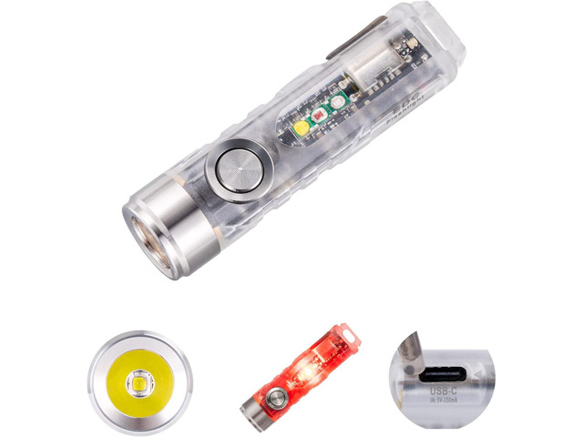RovyVon A8 4th Gen Rechargeable EDC Flashlight USB C, 650 Lumens Bright Small Keychain Flashlights High Lumens Mini Flashlight, 365nmUV/Red/White...