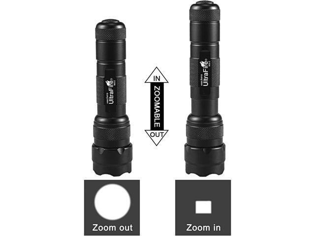 ULTRAFIRE Single Mode Mini Flashlight,1200 High Lumen Zoomable LED Tactical Flashlight with UFB18 and Charger for Outdoor Camping and Hiking Bright...