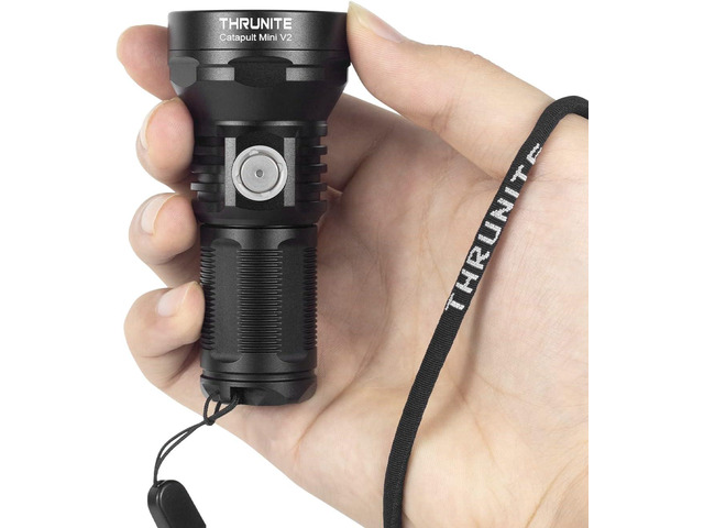 ThruNite Catapult Mini V2 LED Searchlight, 515 Meters Long Throw, High 1108 Lumens Rechargeable Flashlight for Law Enforcement, Search and Rescue,...