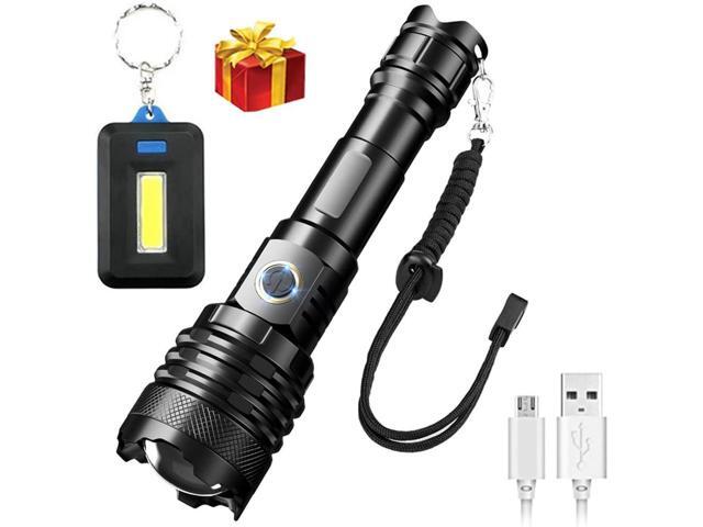 ASORT LED Flashlights 100000 High Lumens Rechargeable, XHP160.2 Super Bright Zoomable Flashlight,5 Modes IP67 Water-Resistant Flash Light for.