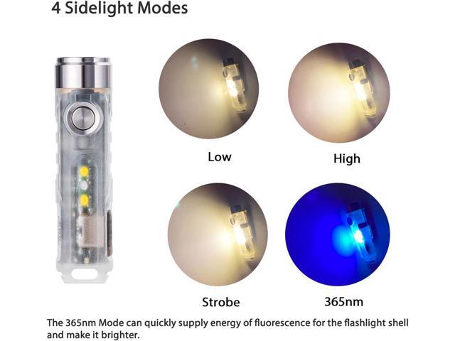 RovyVon Aurora A7 G4 Keychain Flashlight, USB C Rechargeable Max 650 High Lumen Flashlights Super Bright with EDC Small Size, 8 Mode, Glow Blue,...