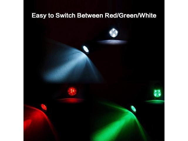 4 in 1 Multicolor flashlight, 300 Lumen Zoomable One Mode White Red Green Blue Light, Hunting Flashlight