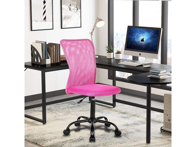 Simple Mesh Office Chair, Ergonomic Office Chair Armless Home Office Chair Adjustable Computer Chair Task Rolling Swivel Chair Black Desk Chair for...