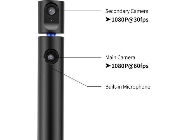 CZUR Halo X Pro Dual Webcam for PC, 1080P Web Camera with Microphone, USB Camera for Computer, 90° View, Plug & Play, Compatible with Windows & Mac,...
