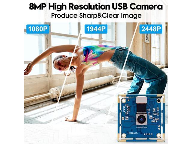 ELP 8mp USB Camera Autofocus 4K PC Camera Module for Computer and Raspberry Pi Mini UVC USB2.0 Webcam Board IMX179 Industrial Lightburn Camera Low...