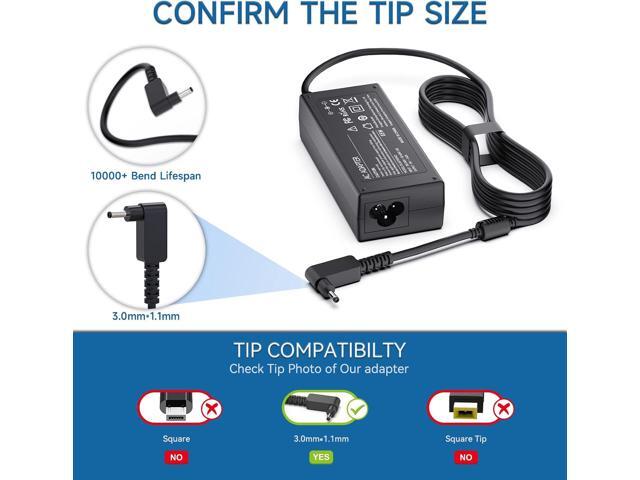 65W N15Q9 N15Q8 19V 2.37A Laptop Charger for Acer Chromebook CB3-532 C720 C740 C731 11 R11 R13 14 15 CB3 CB5 CB3-431 CB5-132T CB3-131 A13-045N2A...