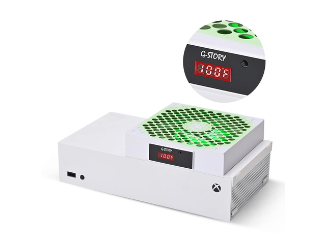 G-STORY Cooling Fan for Xbox Series S, Auto 3 Speed Adjust Temp Display RGB