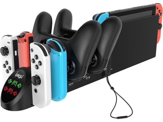 Charger Station for Switch/Switch OLED Model Joy Con and for Switch Pro Controllers Charging Dock with USB 2.0 Plug and Ports, Only for Switch Pro...