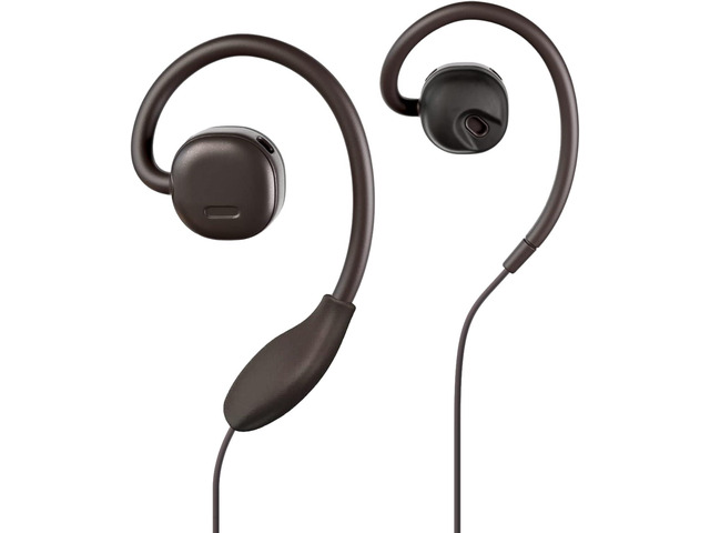 nwm NTT Sonority Wired On-Ear Speakers (Earbuds) with PSZ Technology MWE001 Dark Brown