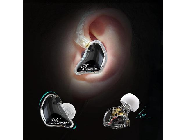 BASN Bmaster Triple Drivers in Ear Monitor Headphone with Two Detachable Cables Fit in Ear Suitable for Audio Engineer, Musician (Black)