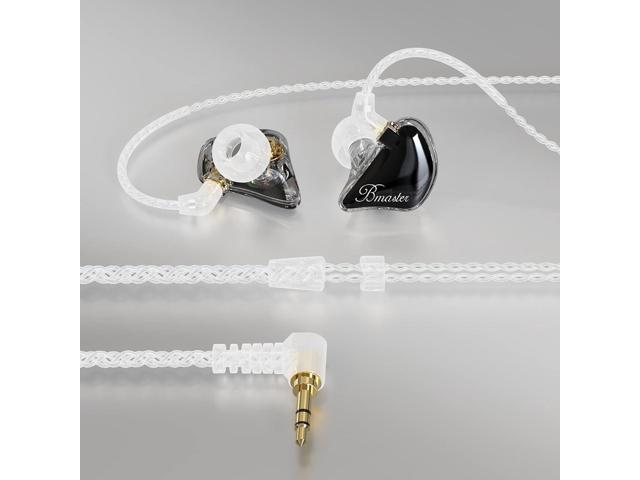 BASN Bmaster Triple Drivers in Ear Monitor Headphone with Two Detachable Cables Fit in Ear Suitable for Audio Engineer, Musician (Black)