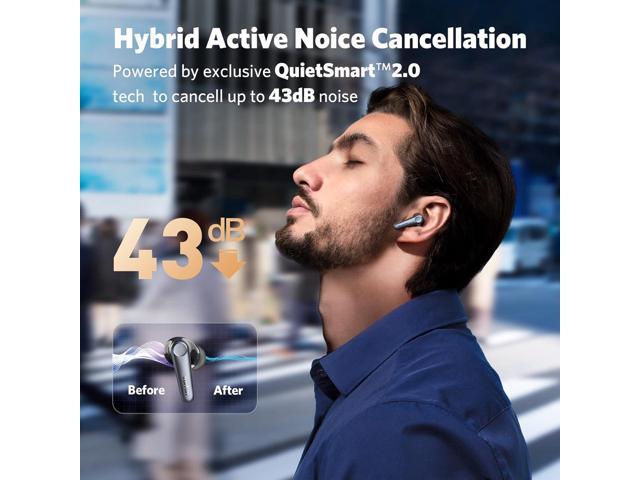 EarFun Air Pro 3 Noise Cancelling Earbuds, Qualcomm aptX Adaptive Sound, 6 Mics CVC 8.0 ENC, Bluetooth 5.3 Earbuds, Multipoint Connection, 45H...