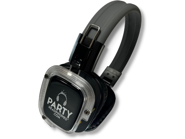 Silent Disco Headphones 3 Channel Foldable Design with Light Up Features Personal Volume Control & Memory Foam Ear Pads Rechargeable RF...