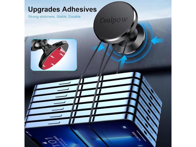 Coolpow 2-Pack Magnetic Phone Holder for Car Phone Holder MountStrong Magnet Phone Mount for Car Mount for iPhone Magnetic Car Phone Holder4 Plate...