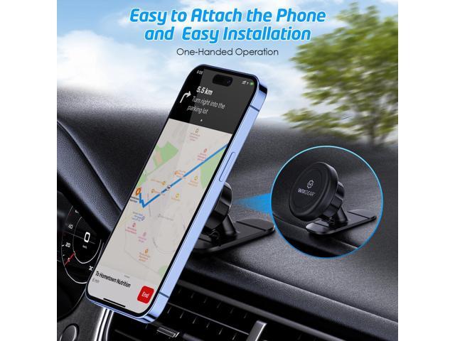 WixGear Magnetic Car Mount [2-Pack] - Universal Stick-On Dashboard Magnetic Phone Holder for Car, Strong Magnet Mount for Cell Phones & Mini...