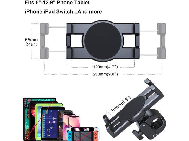 Timewall Tablet Phone Mount with Clamp, Universal iPad iPhone Holder Stand for Spin Bike, Stationary Exercise Bicycle, Treadmill, Elliptical, Mic...