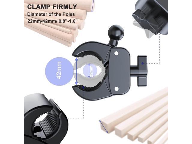Timewall Tablet Phone Mount with Clamp, Universal iPad iPhone Holder Stand for Spin Bike, Stationary Exercise Bicycle, Treadmill, Elliptical, Mic...