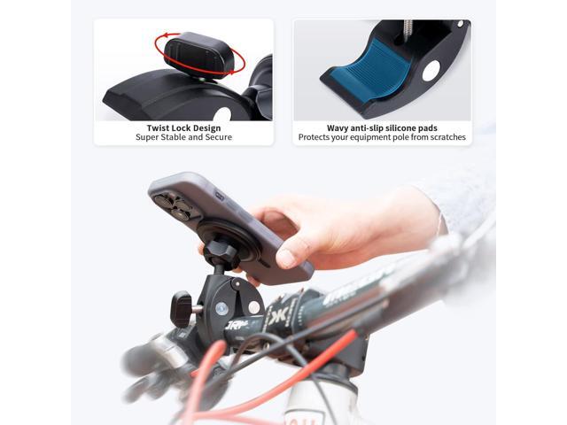 Phone Holder Mount Magnetic Accessories: Fitness Equipment Gym Motorcycle Handlebar, Exercise Bike, Treadmill, Stroller, Cart, for Magsafe iPhone...