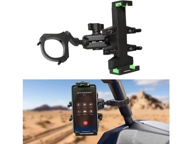 BIZOCO UTV 360Â°Adjustable Phone Mount, Mobile Phone Holder with high-Density Metal Security Lock Device, Suitable for 1.75'-2' Roll Bar UTV,...