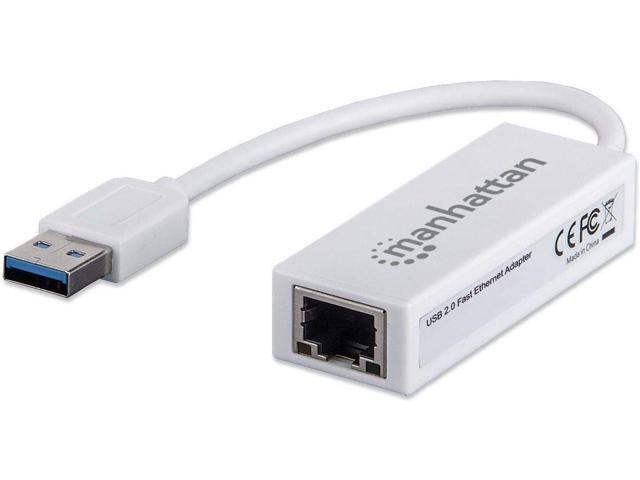 Manhattan USB to Ethernet Adapter - 10 / 100 Mbps Fast Ethernet LAN Network - Support Windows 10/8.1/8/7/Vista/XP for Desktop Laptop Apple MacBook...