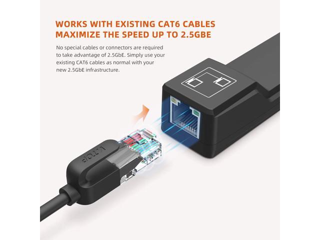 2.5GbE USB C to Ethernet Adapter NBASE-T NIC - USB 3.0 Type C 2.5/1 Gigabit/100 Mbps Multi Speed Network/USB 3.1 Laptop to RJ45/LAN
