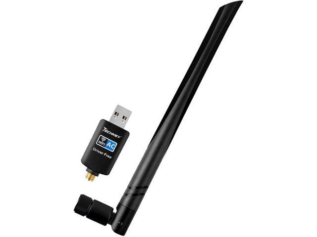 WiFi Adapter 600mbpsTechkey Wireless USB Adapter Dual Band 2.4GHz/5GHz LAN Card 802.11ac Network Card for Desktop Laptop PC Support Windows.