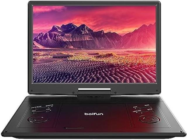 BOIFUN 15.7 Portable DVD Player with 14.1 Large HD Screen, 6 Hours Rechargeable Battery, Support USB/SD Card/Sync TV and Multiple Disc Formats,.