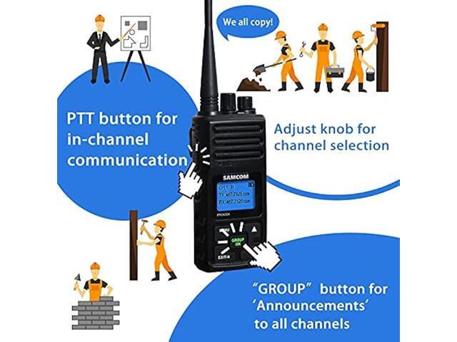 5Watt Walkie Talkie for Adults Long Range Two Way Radio Rechargeable with Speaking Mic, SAMCOM 2-Way Radios Heavy Duty Walky Talky with shoulder...
