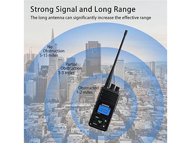 5Watt Walkie Talkie for Adults Long Range Two Way Radio Rechargeable with Speaking Mic, SAMCOM 2-Way Radios Heavy Duty Walky Talky with shoulder...