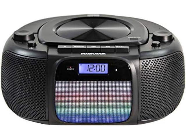Magnavox MD6972 Portable Top Loading CD Boombox with Digital AM/FM Stereo Radio, Color Changing Lights, and Bluetooth Wireless Technology .