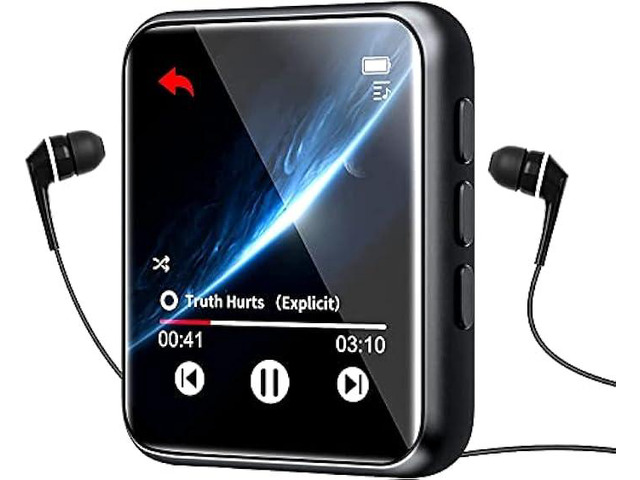 32GB Mp3 Player with Bluetooth 5.0 Portable Full Touch Screen Mp3 Player with Speakers Portable hi-fi Musadio Recording mp3 Player for Kids...