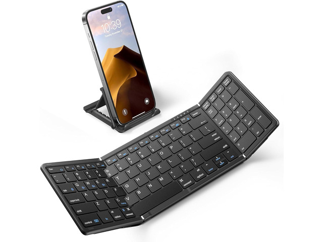 ZZR SEVEN Foldable Keyboard, Portable Keyboard with Numeric Keypad, Travel Keyboard Compatible with Windows iOS Android Ipad/Tablet and Phone (B089)