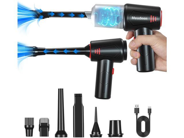 Meudeen Compressed Air Dusters - Keyboard Cleaner - 3 in 1 - Multi-Use for Cleaning Computer - PC - 5 Nozzles + 2 Brushes