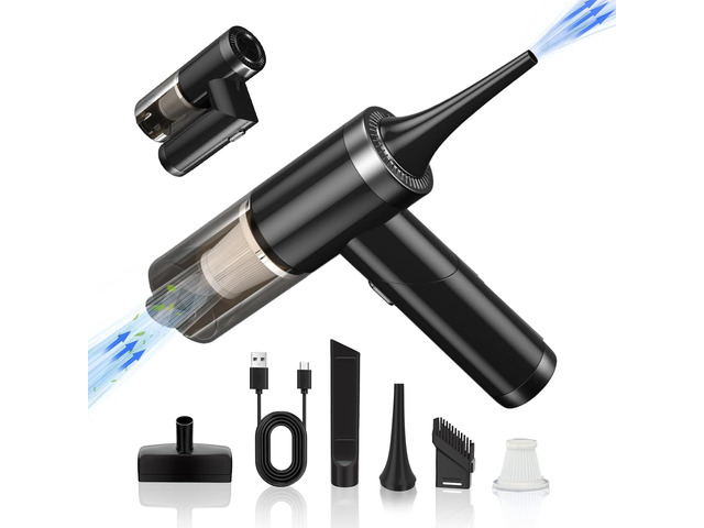 Xoopla 2 in 1 Cordless Handheld Vacuum Cleaner and Air Duster, 8Kpa Foldable Mini Vacuum Rechargeable 52000RPM Air Duster Car Vacuum Portable...