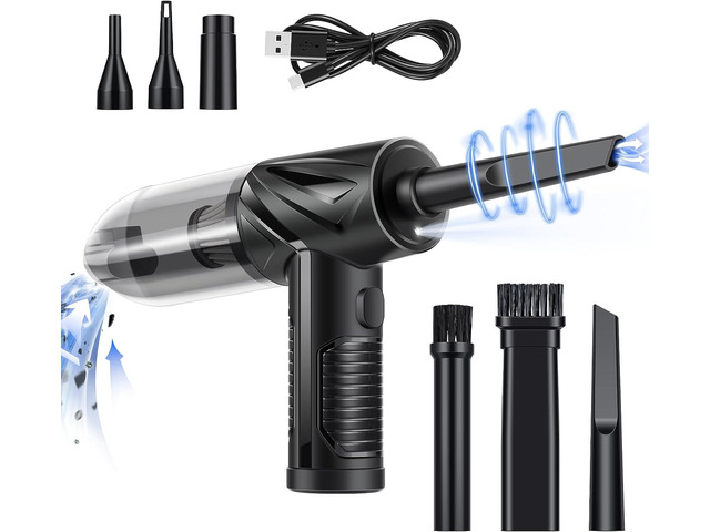 Compressed Air - Keyboard Cleaner - 3 in 1 Electric Air Duster & Mini Computer Vacuum & Cordless Inflating Swimming Pool - Canned Air Blower Dust...