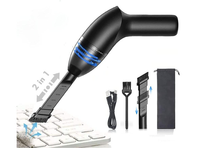 HONKYOB Keyboard Vacuum Cleaner Mini Vacuum Cleaner Rechargeable Cordless Vacuum Desk Vacuum Cleaner Computer Vacuum Cleaners with LED Light for...