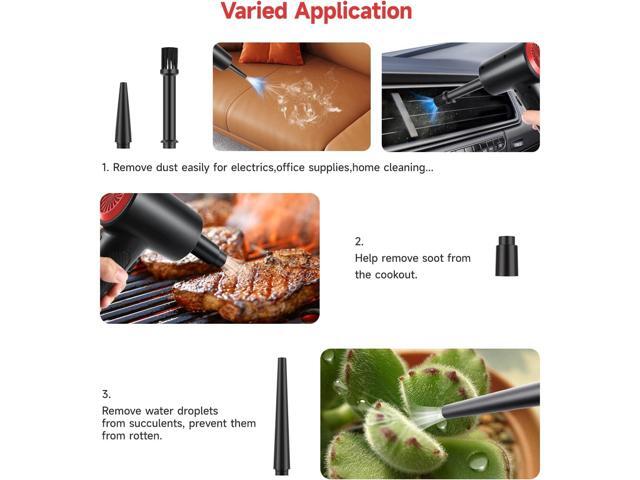 OTAO Electric Cordless Compressed Air Duster -51000RPM,3 Speed, Fast-USB Charging Keyboard Cleaner with LED Light for Dust Off/Cleaning Computer...