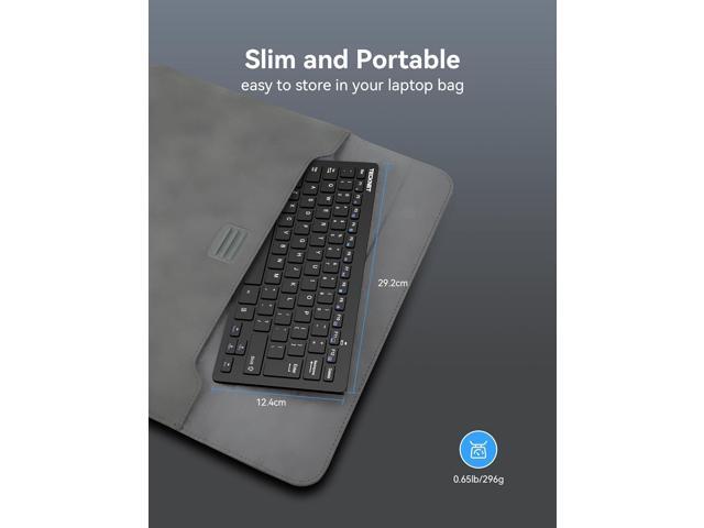 TECKNET 2.4G Wireless Keyboard - Mini Compact Keyboard with Media Hotkeys, 12-Month Battery Life, Compatible with PC, Desktop, Laptop, Smart TV -...