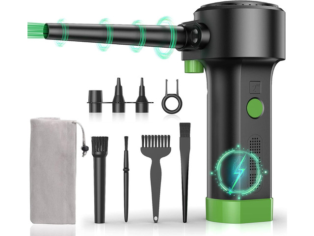 Sukadar Compressed air Duster-Portable 91000RPM Cordless Air Duster -Keyboard Cleaner-Good Replacement for Compressed Air Can- Air Blower for...