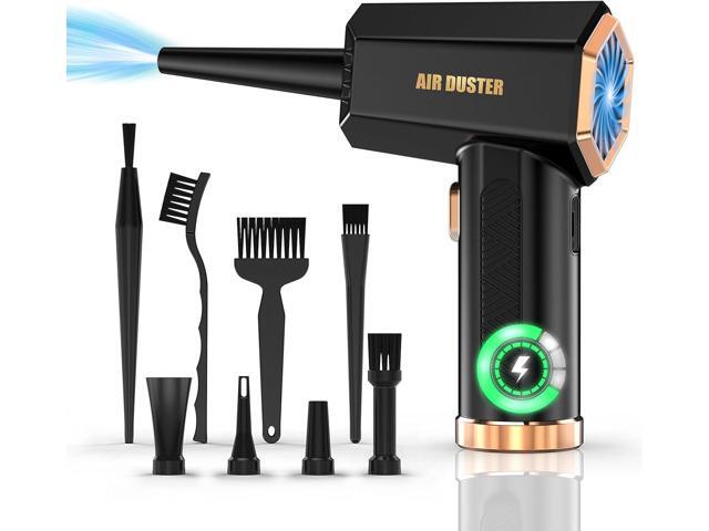 Compressed air Duster - 110000RPM 3 Speeds Electric Air Duster, 7600mAh Battery Cordless Dust Blower for Keyboard Cleaner,Rechargeable Air Blower.