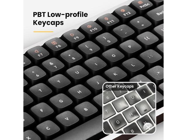 LOFREE Flow84 Low Profile Mechanical Keyboard, 75 Percent Rechargeable Wireless Keyboards with Bluetooth and Wired Connection for Windows, Mac...