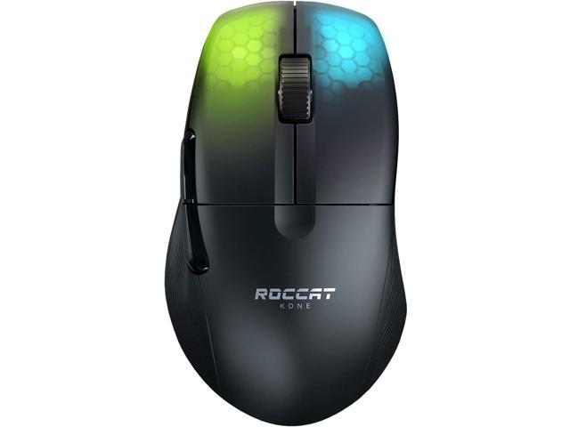 ROCCAT Kone Pro Air Gaming PC Wireless Mouse, Bluetooth Ergonomic Performance Computer Mouse with 19K DPI Optical Sensor, AIMO RGB Lighting &.